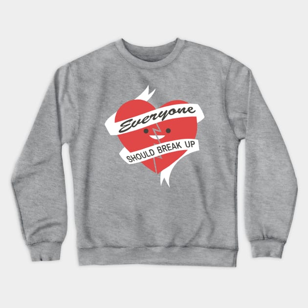 Happy Little Broken Heart Crewneck Sweatshirt by DSTRBO